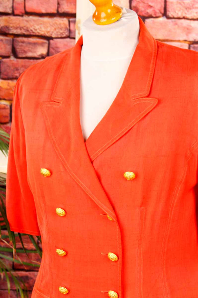 Powerdress orange gold Seide