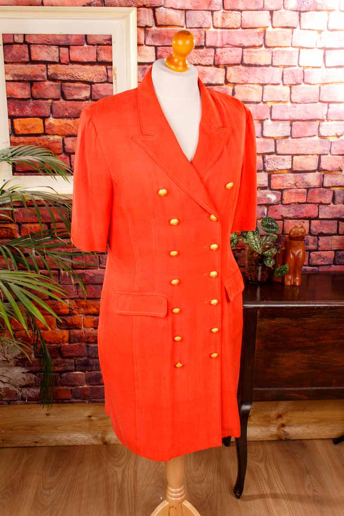 Powerdress orange gold Seide