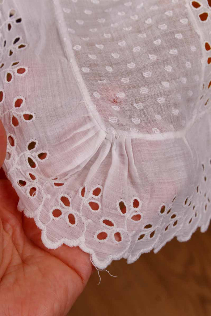 zarte schürze weiß Lochspitze