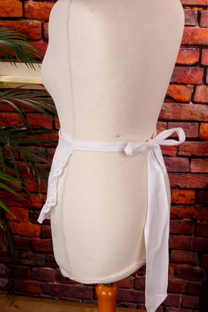 Vintage Servierschürze weiß Taschen