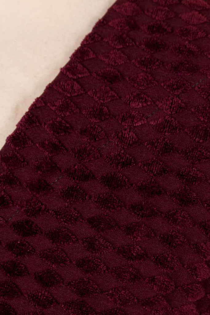 Hauskleid weinrot Samt