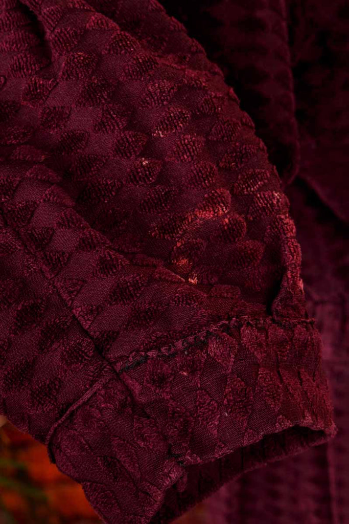 Hauskleid weinrot Samt