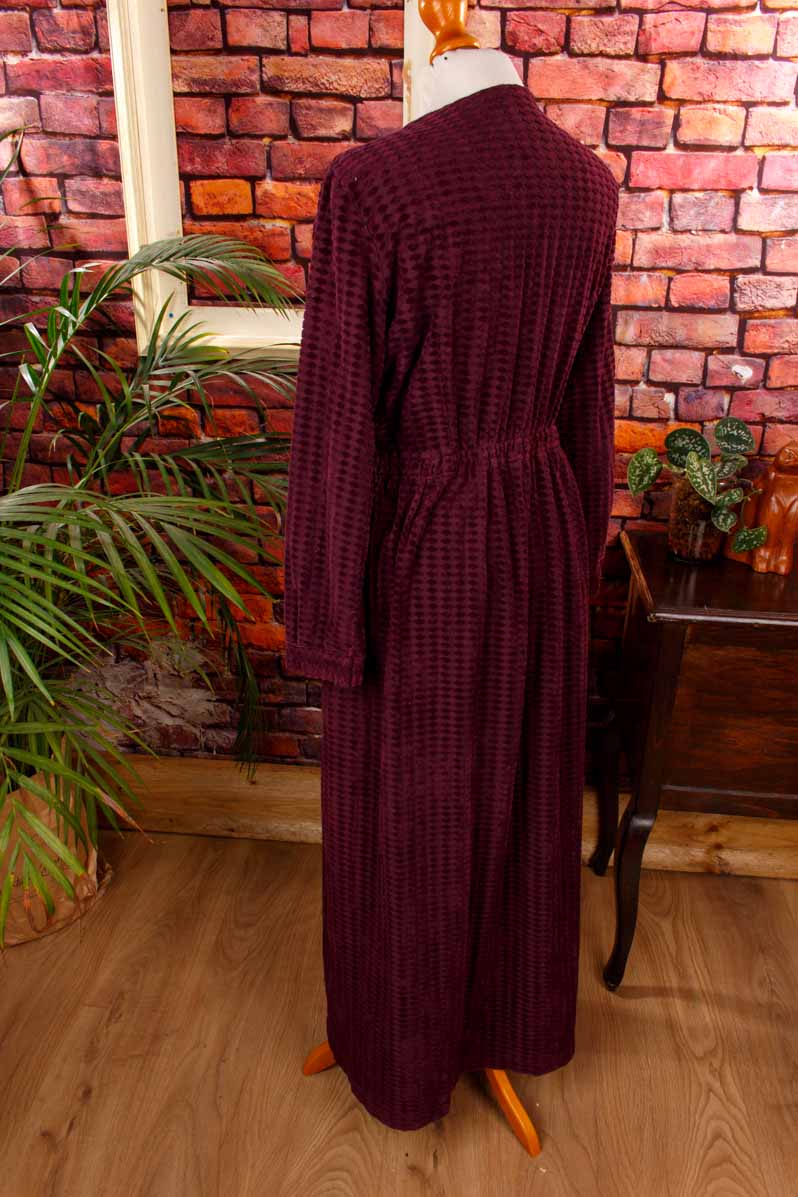 Hauskleid weinrot Samt