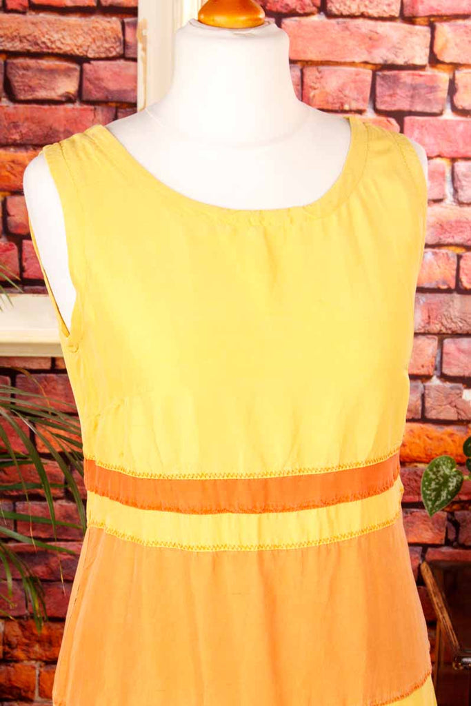Boho Seidenkleid orange
