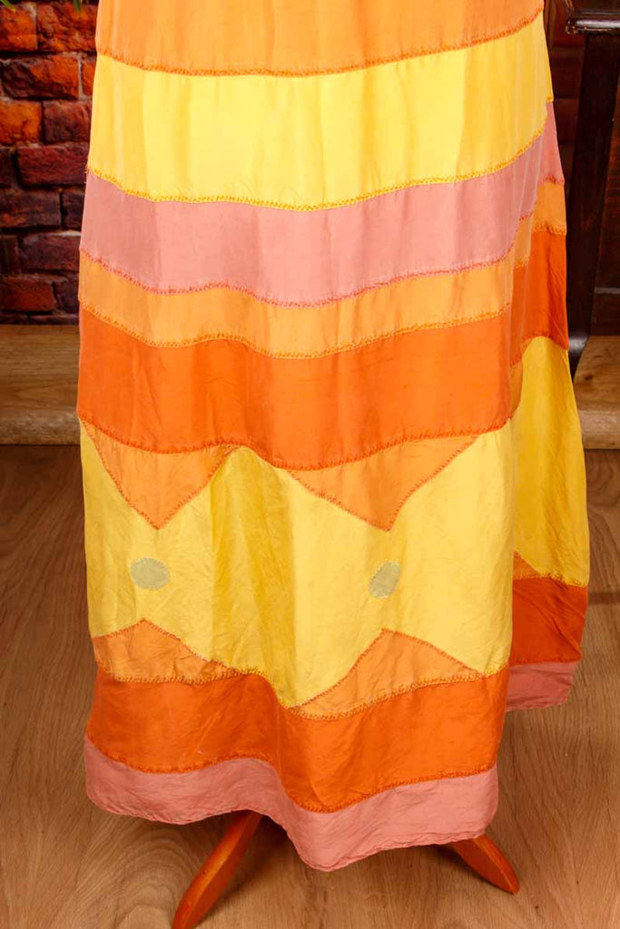 Boho Seidenkleid orange