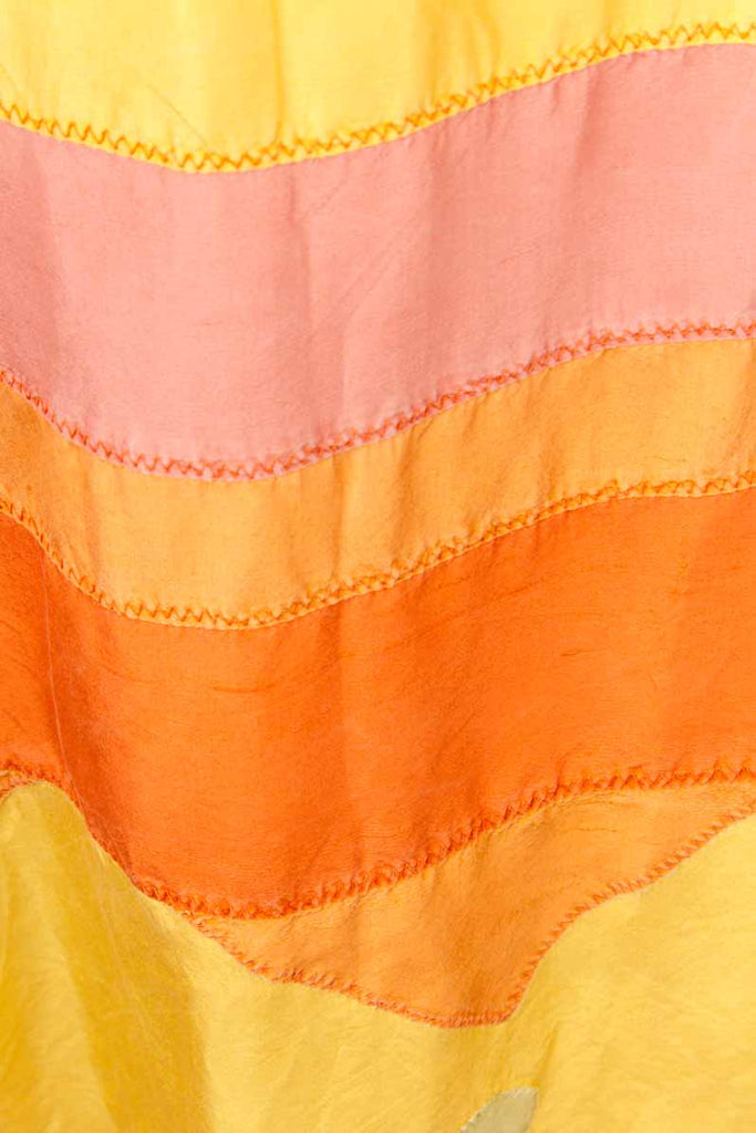 Boho Seidenkleid orange