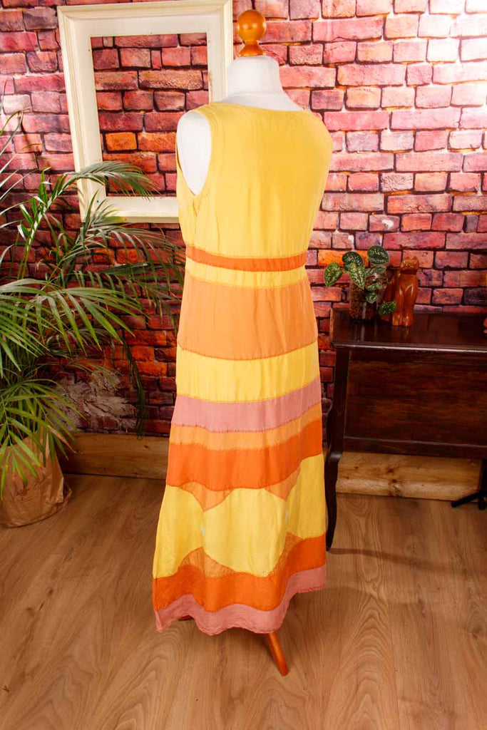 Boho Seidenkleid orange