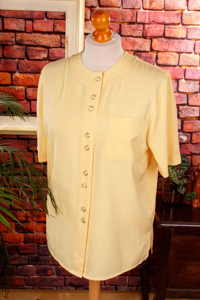 elegante Bluse blass gelb schimmernd