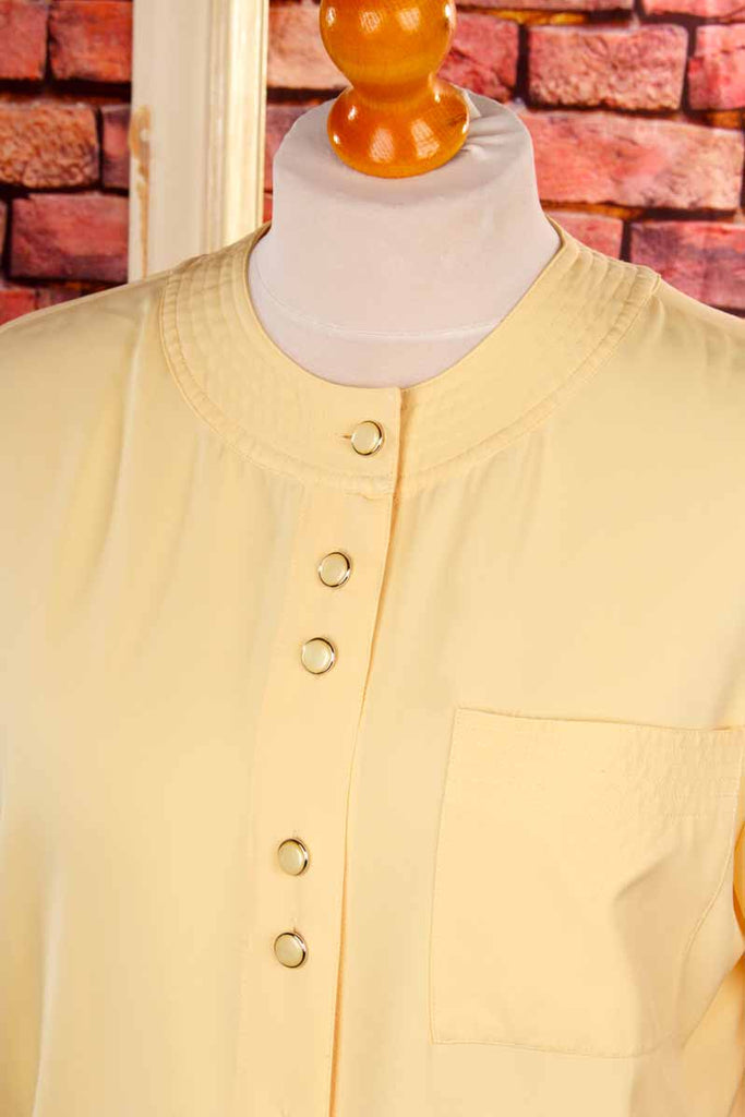 elegante Bluse blass gelb schimmernd