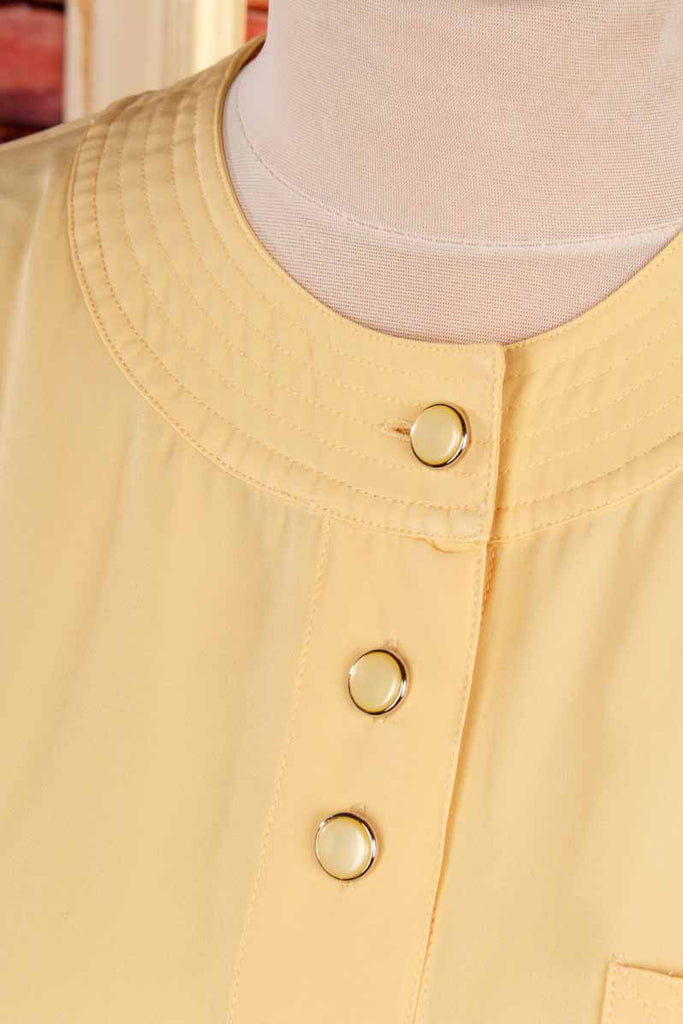 elegante Bluse blass gelb schimmernd