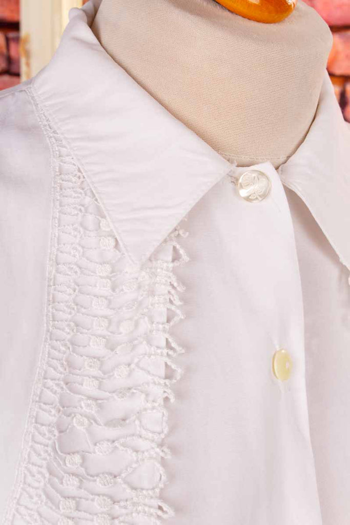 Vintage Bluse weiß Lagenlook