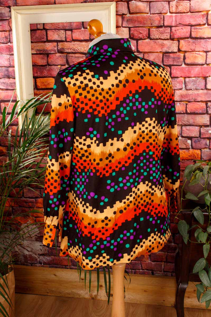 70s Disco Blusenjacke orange