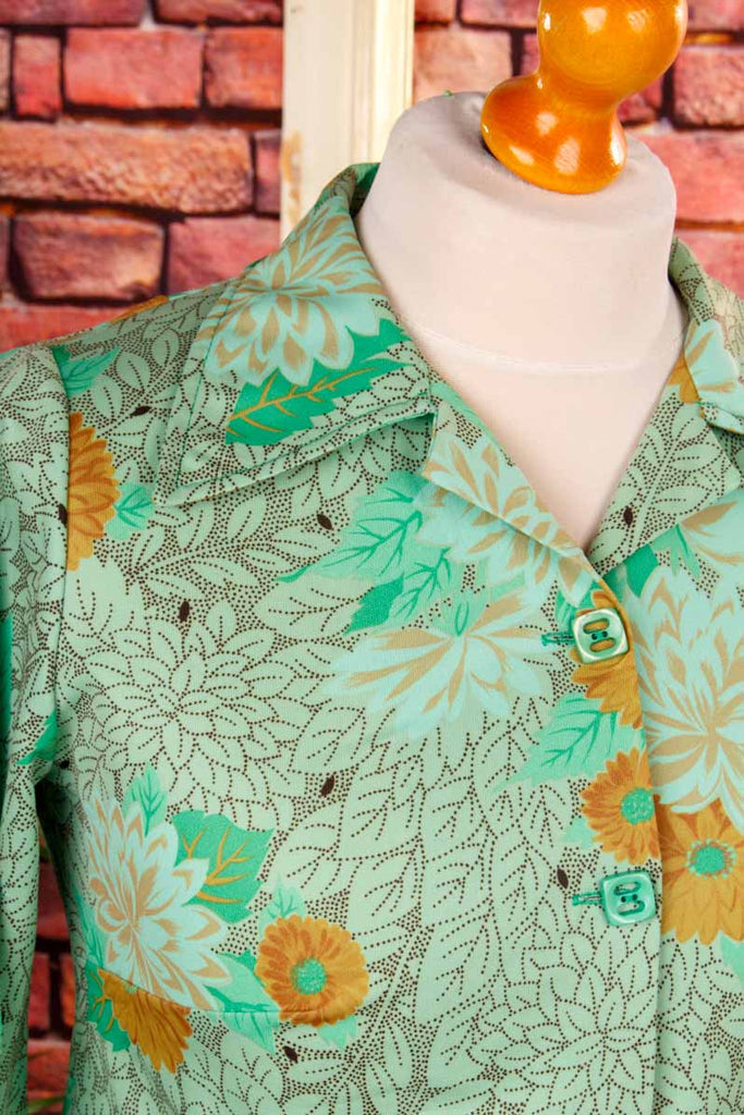 Schlager Bluse grün Muster