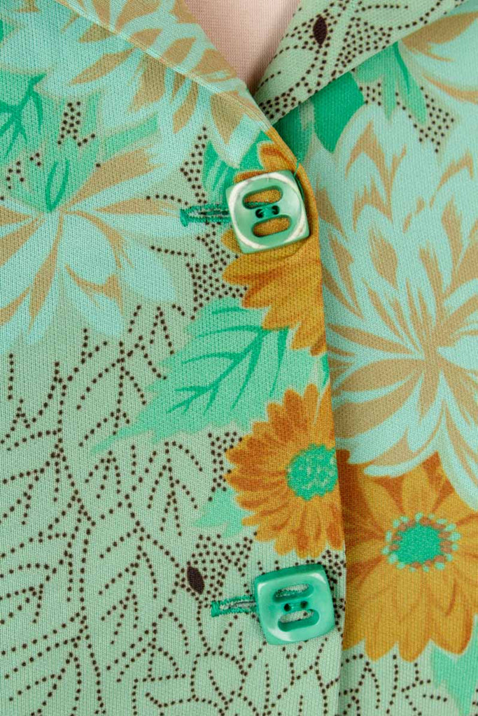 Schlager Bluse grün Muster