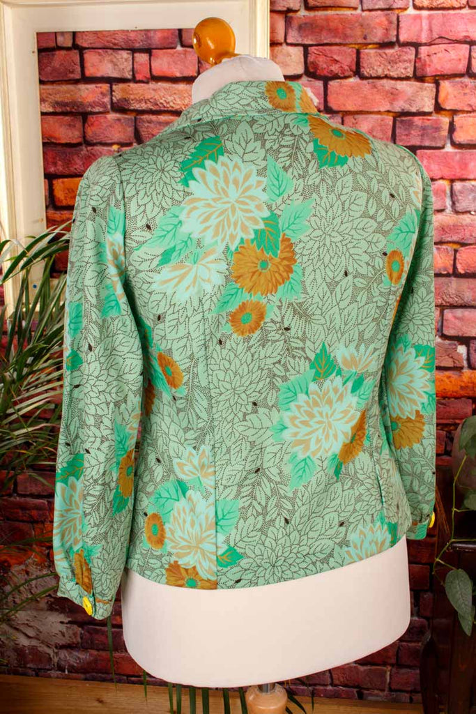 Schlager Bluse grün Muster