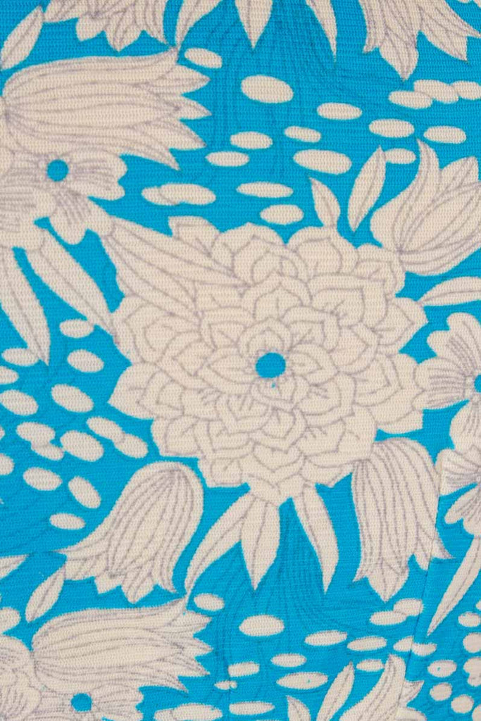 DDR Bluse türkis Muster