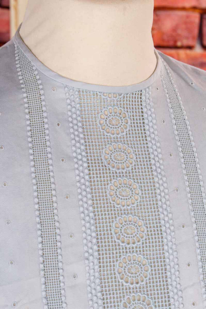 Baumwolle Top babyblau Spitze