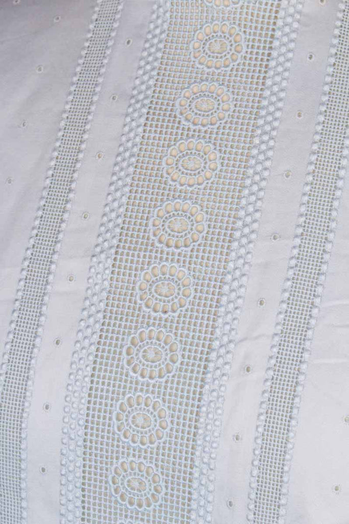 Baumwolle Top babyblau Spitze