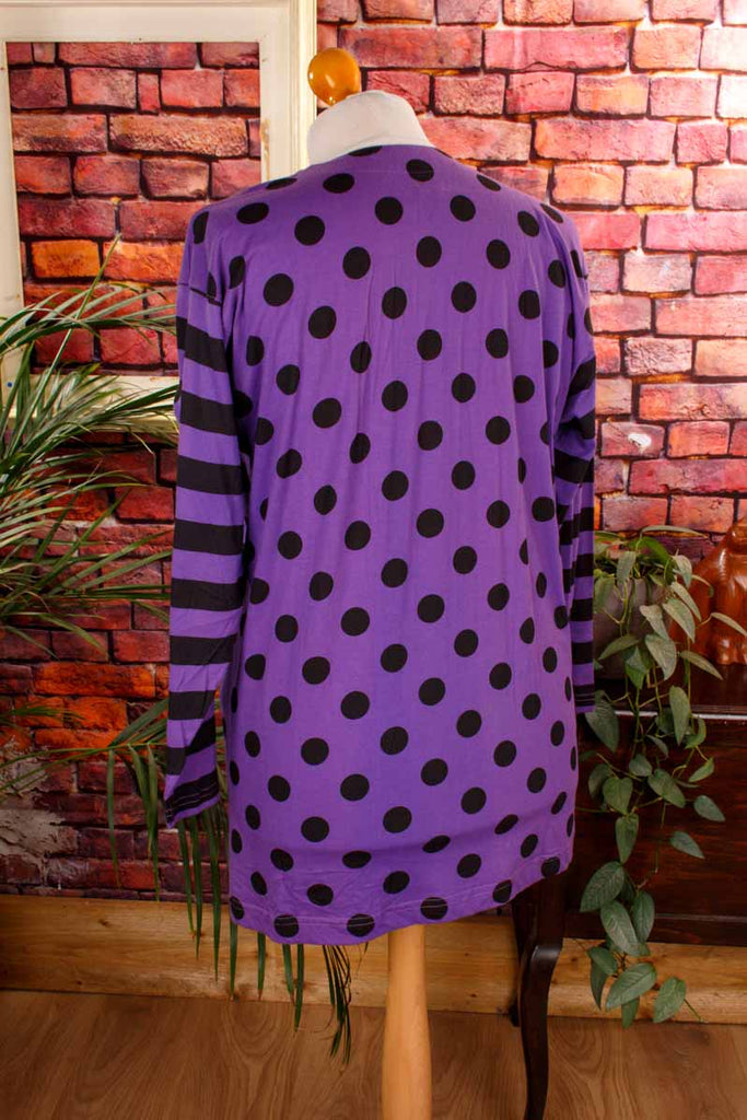 80er Top lila Muster