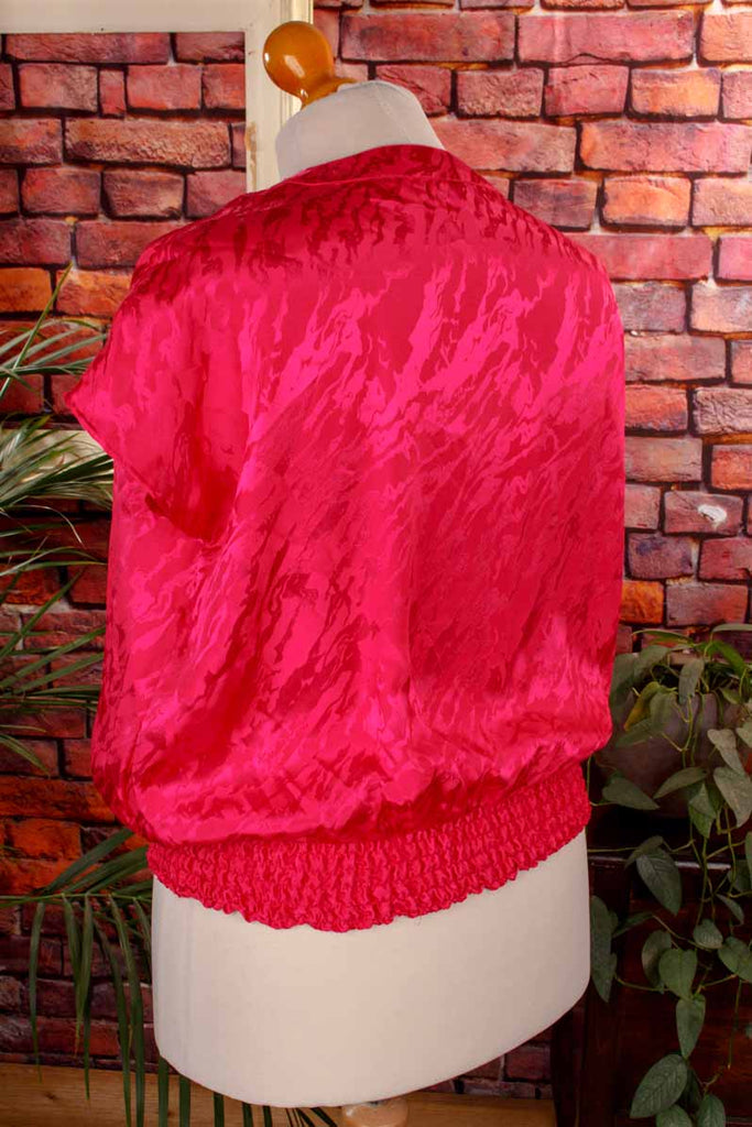 80er Satin Top pink