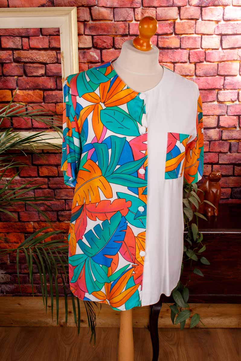 Viskose Sommertop Hawaiimuster