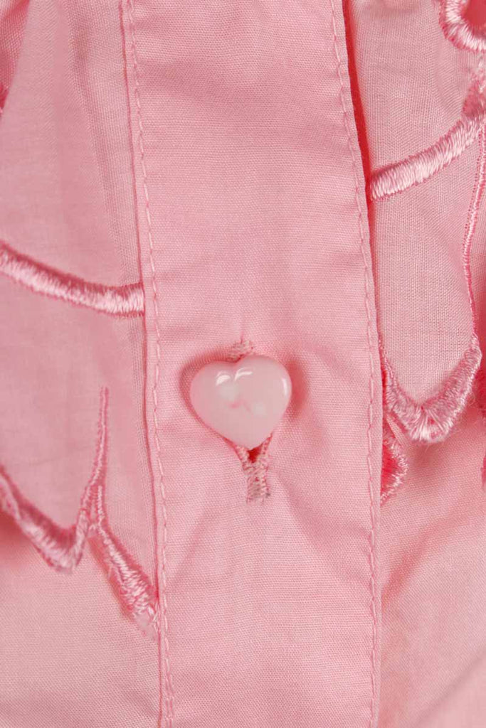 süße Landhaus Bluse rosa Herzchen