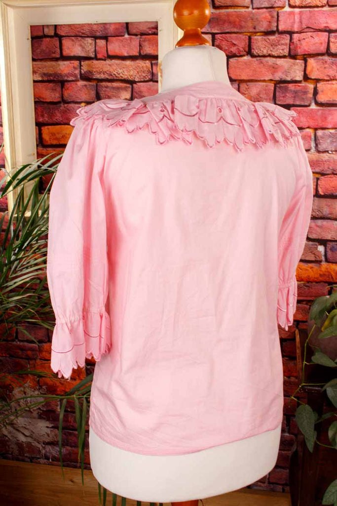 süße Landhaus Bluse rosa Herzchen