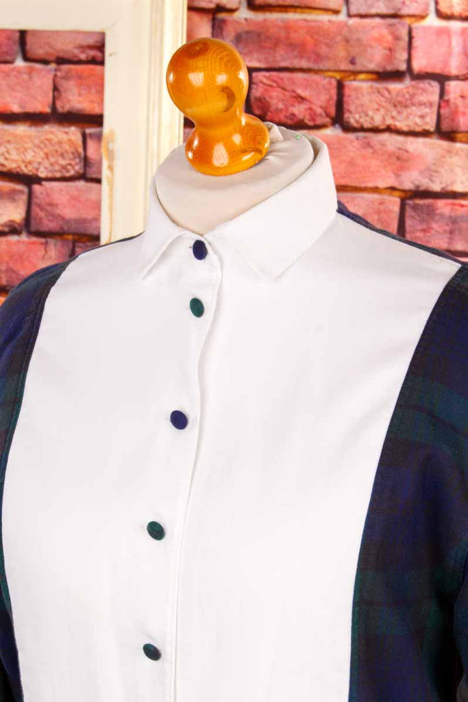 elegante Smokingbluse kariert