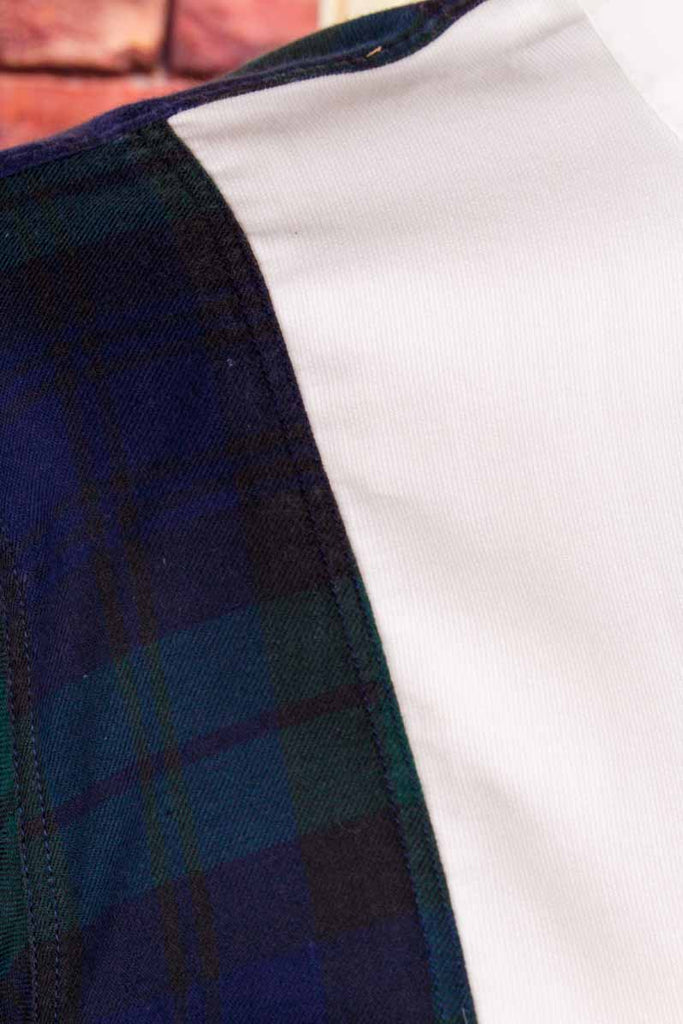 elegante Smokingbluse kariert