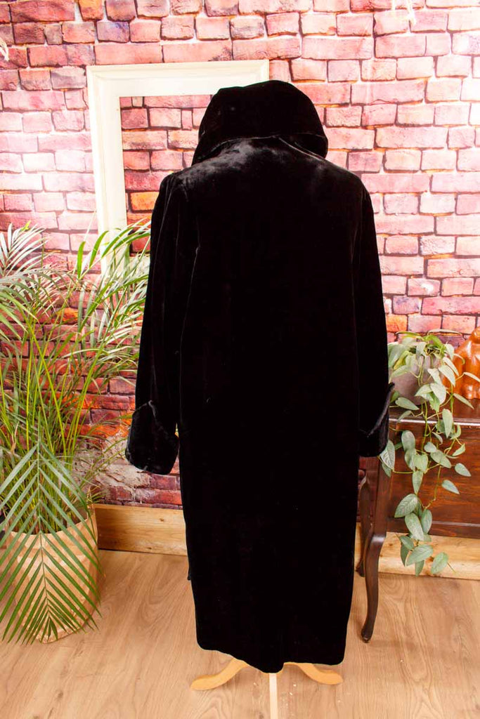 1920s Samtmantel schwarz