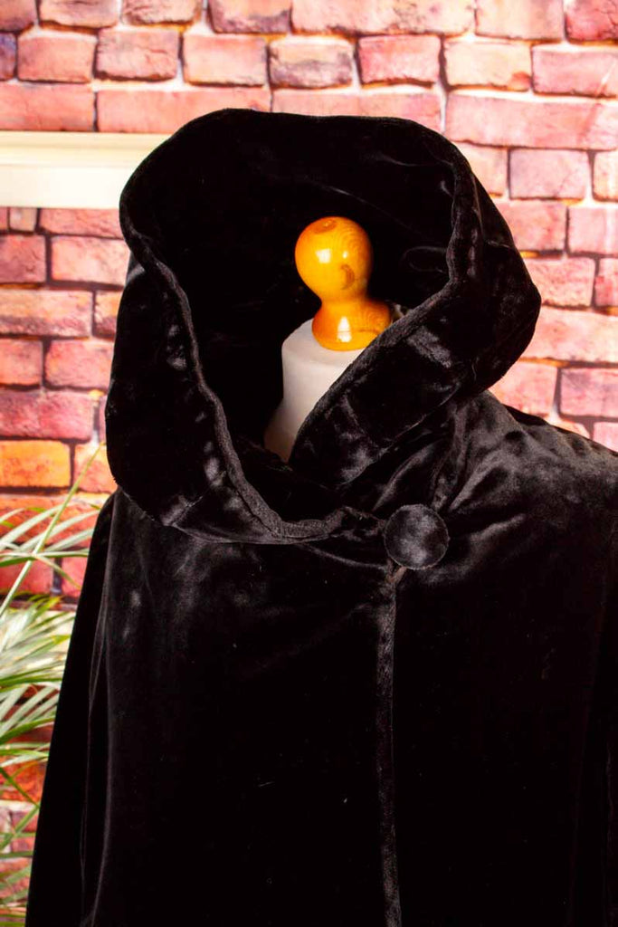 1920s Samtmantel schwarz