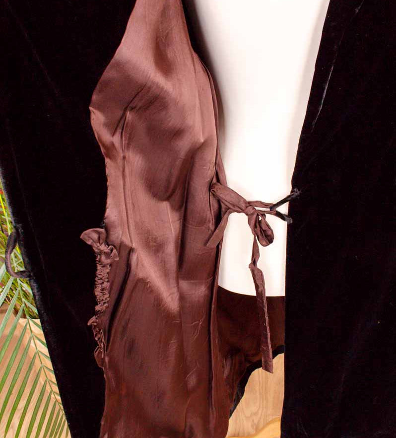 1920s Samtmantel schwarz
