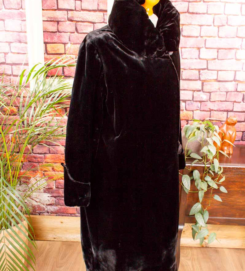 1920s Samtmantel schwarz