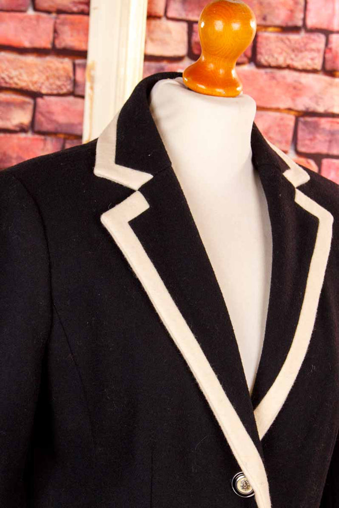 Wolle Blazer schwarz weiß