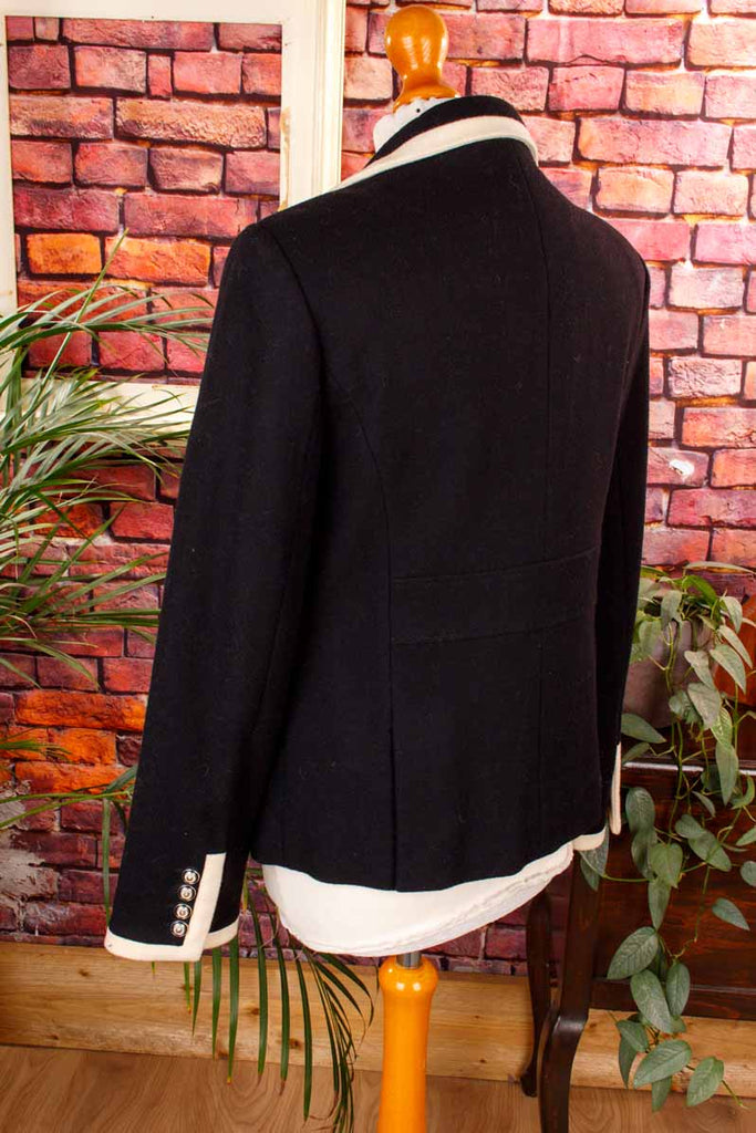 Wolle Blazer schwarz weiß
