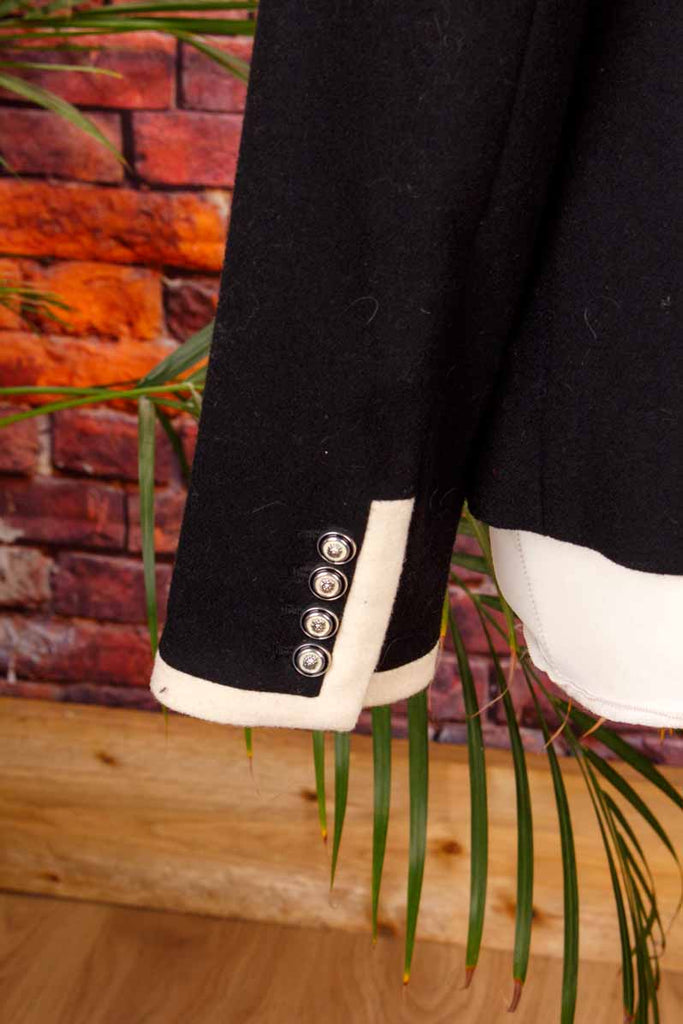 Wolle Blazer schwarz weiß