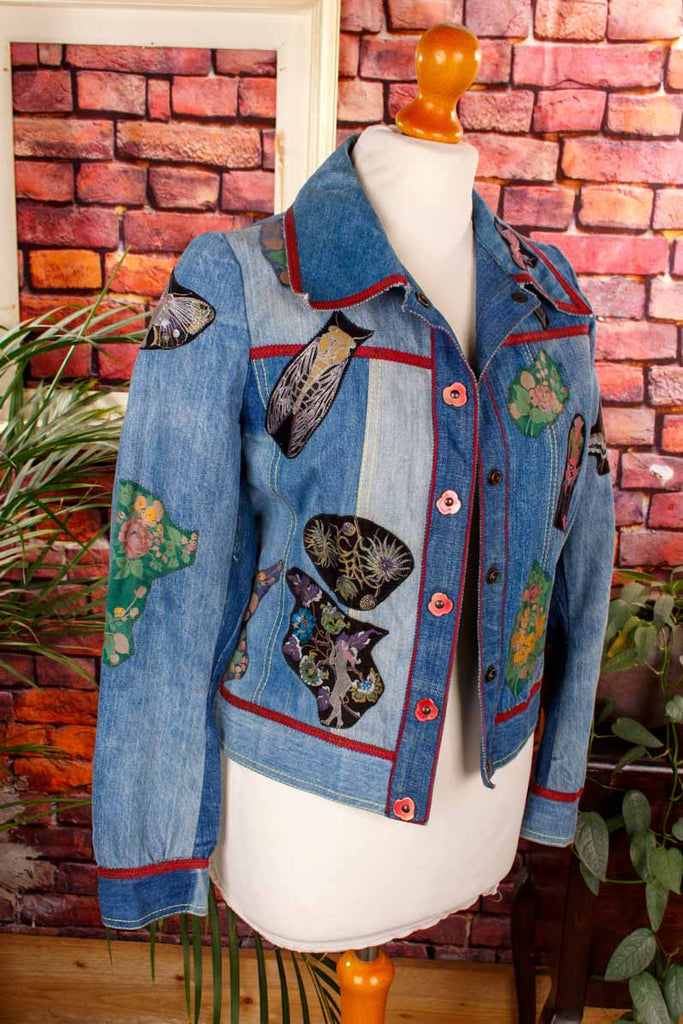 Roberto Cavalli Patchwork Denimjacke