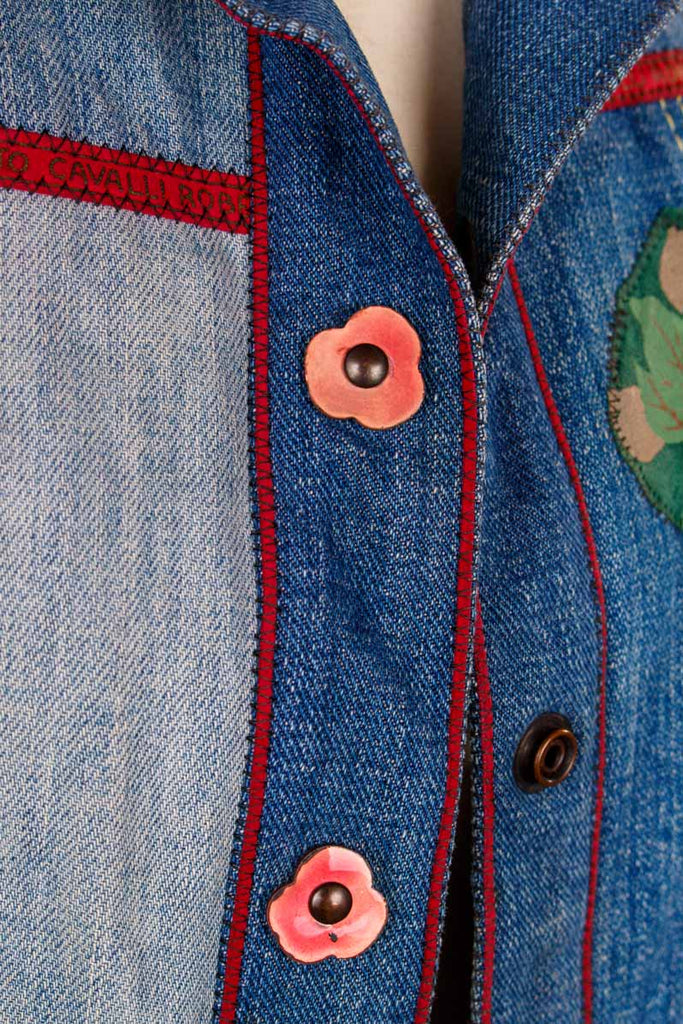 Roberto Cavalli Patchwork Denimjacke