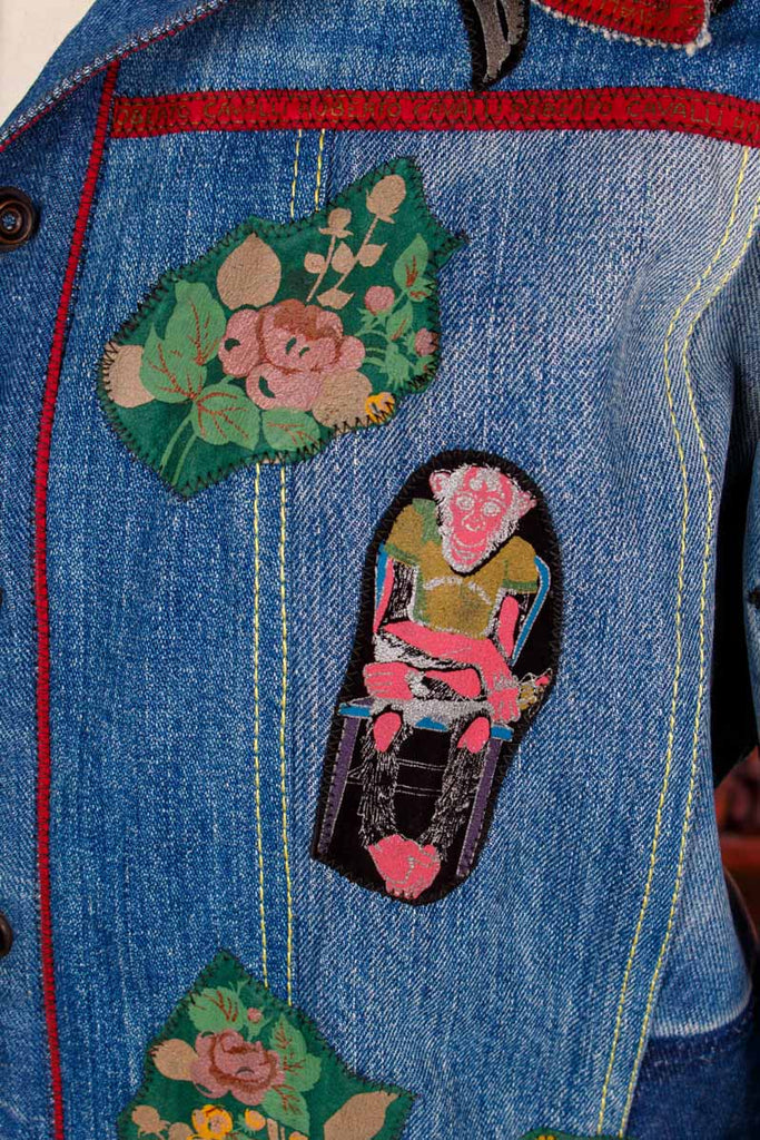 Roberto Cavalli Patchwork Denimjacke