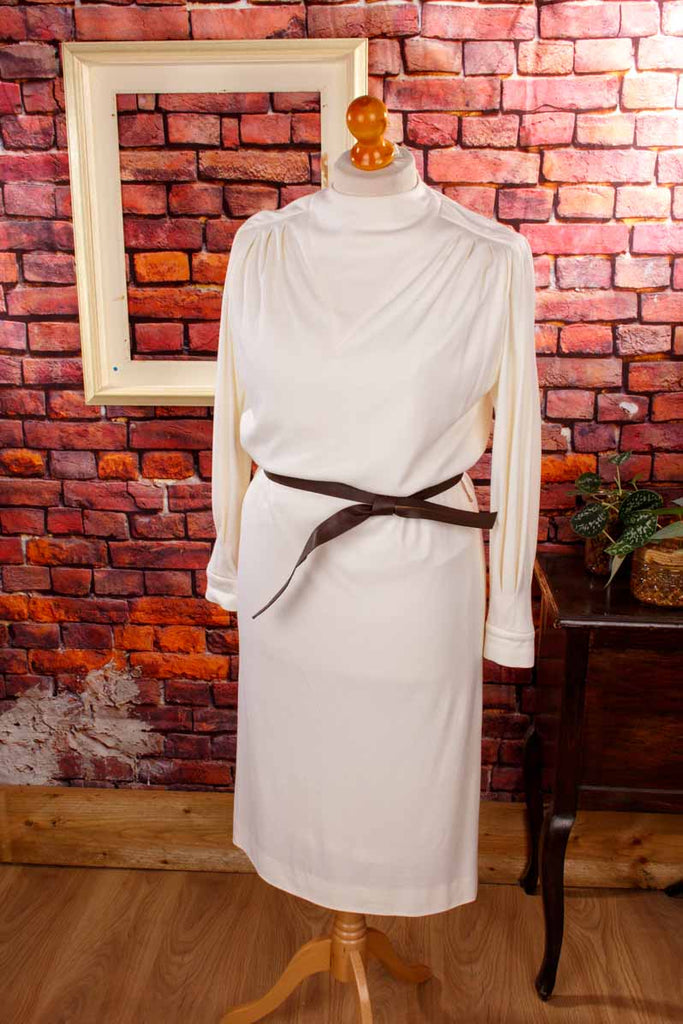 Vintage Lavicka Wollkleid weiß