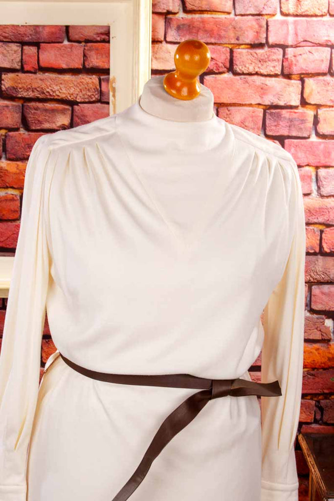 Vintage Lavicka Wollkleid weiß