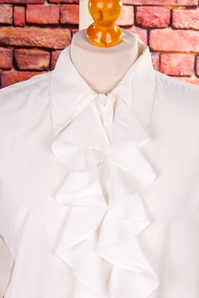 Vintage Rüschenbluse weiß