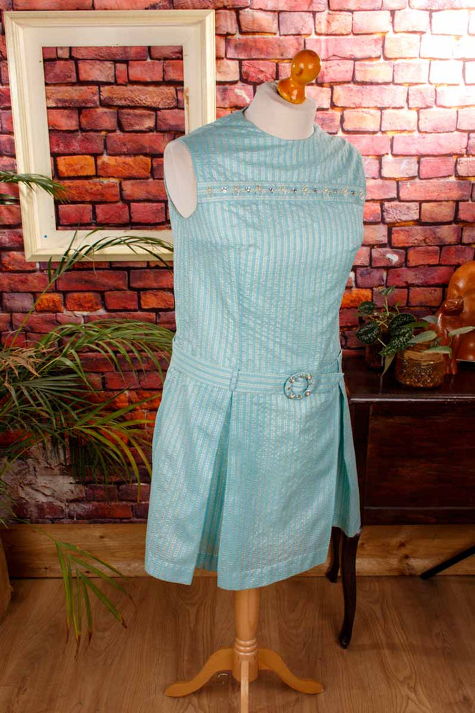 60s Flapper Stil Kleid türkis