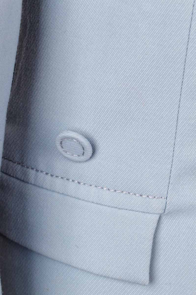 60s Kleid taubenblau Wollmix