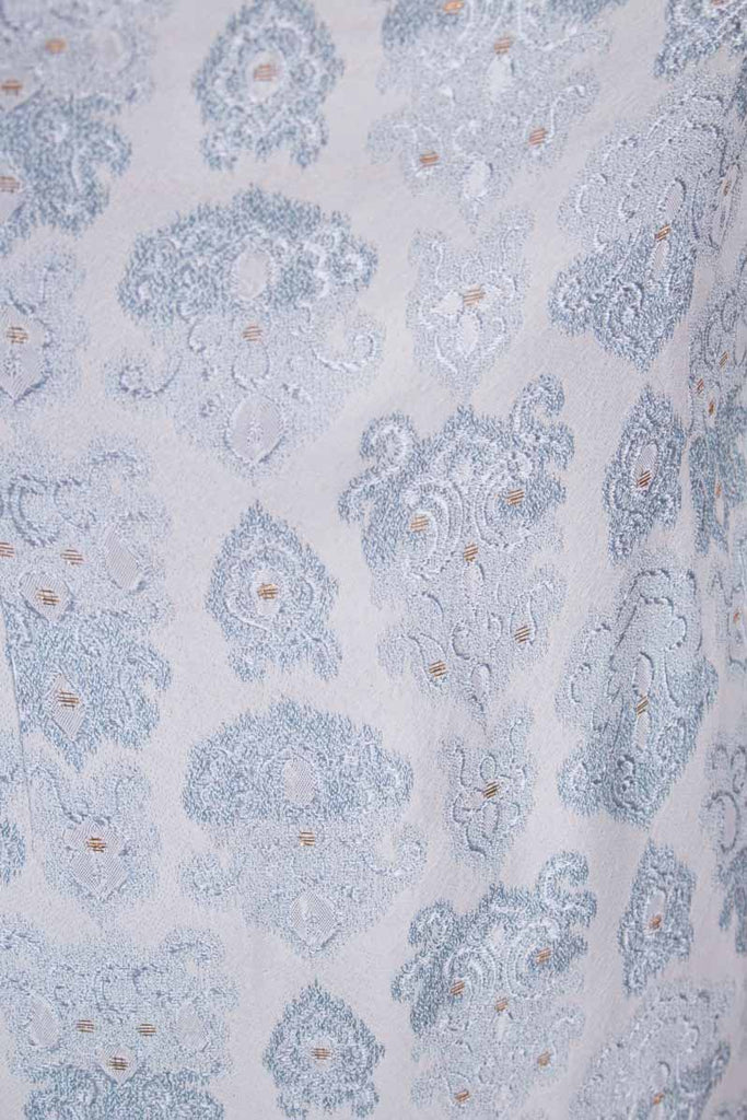 hellblaues Brokat Abendkleid