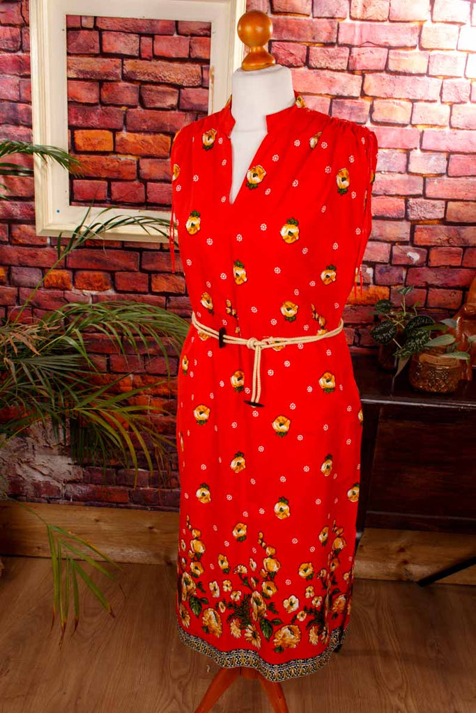 Hippiekleid rot Muster