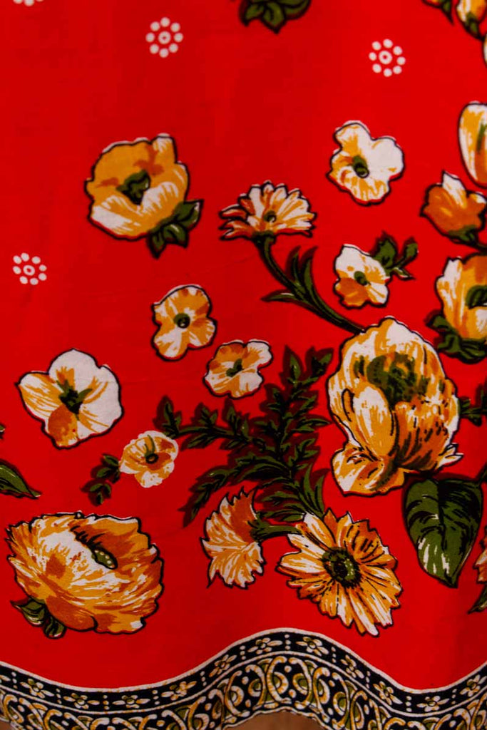 Hippiekleid rot Muster