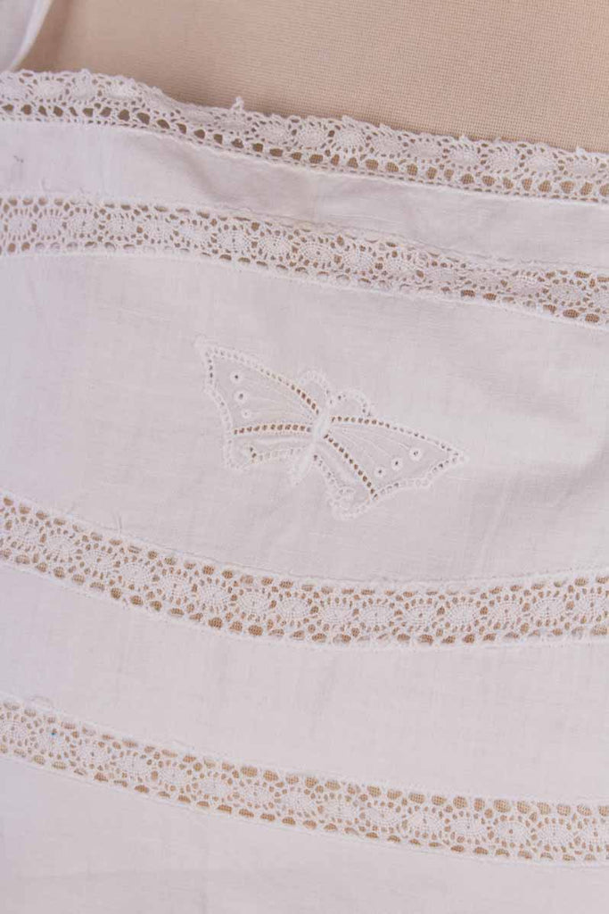 antike Schürze weiß Spitze