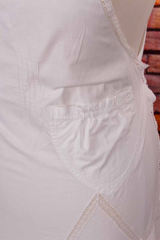 antike Schürze weiß Spitze