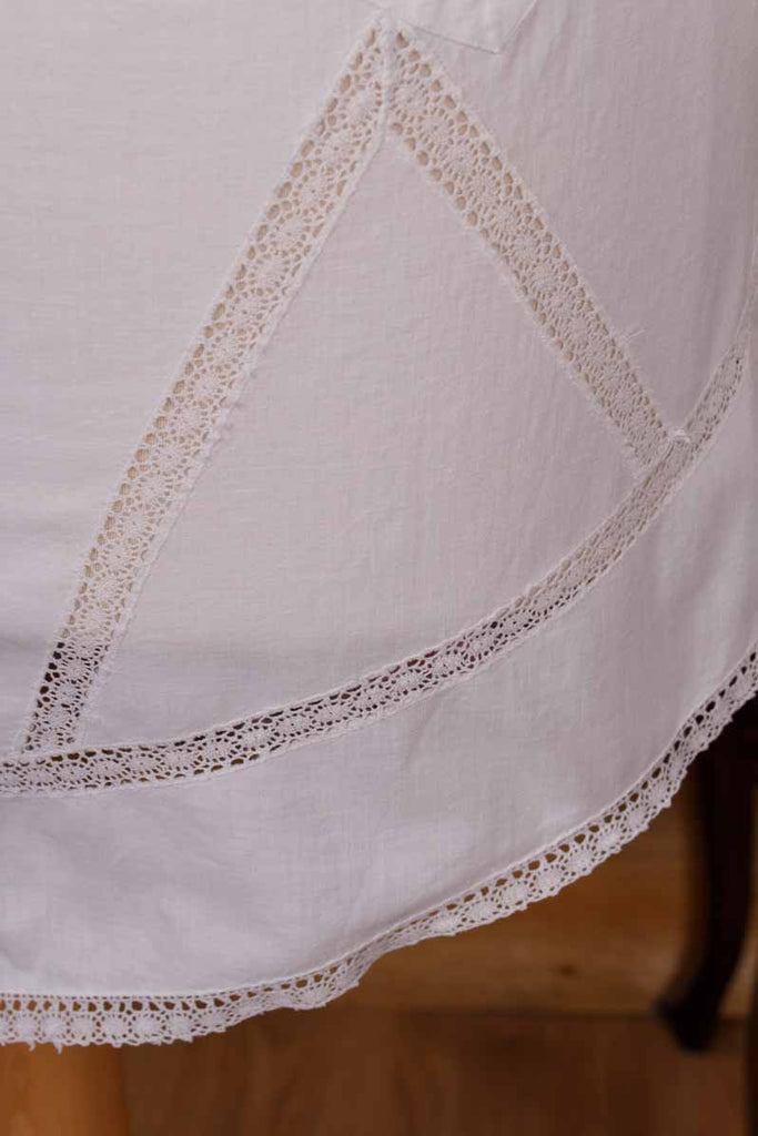 antike Schürze weiß Spitze